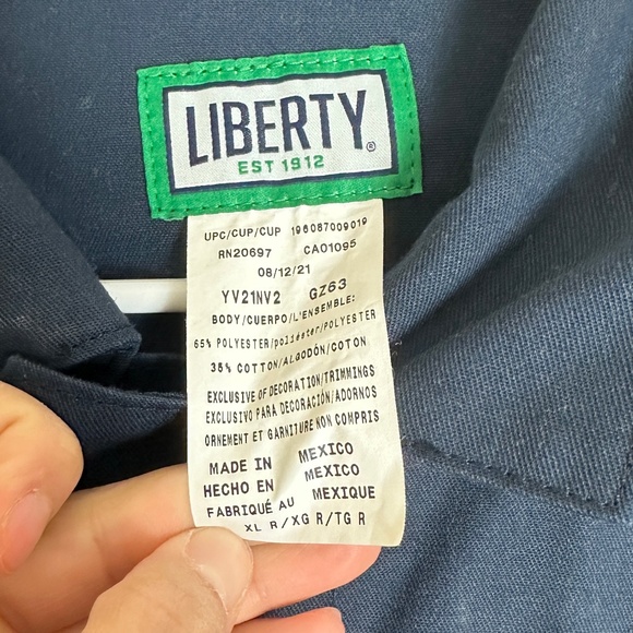 Liberty Tractor Supply Navy Long Sleeve Work Coveralls Men Size XL - Picture 3 of 5